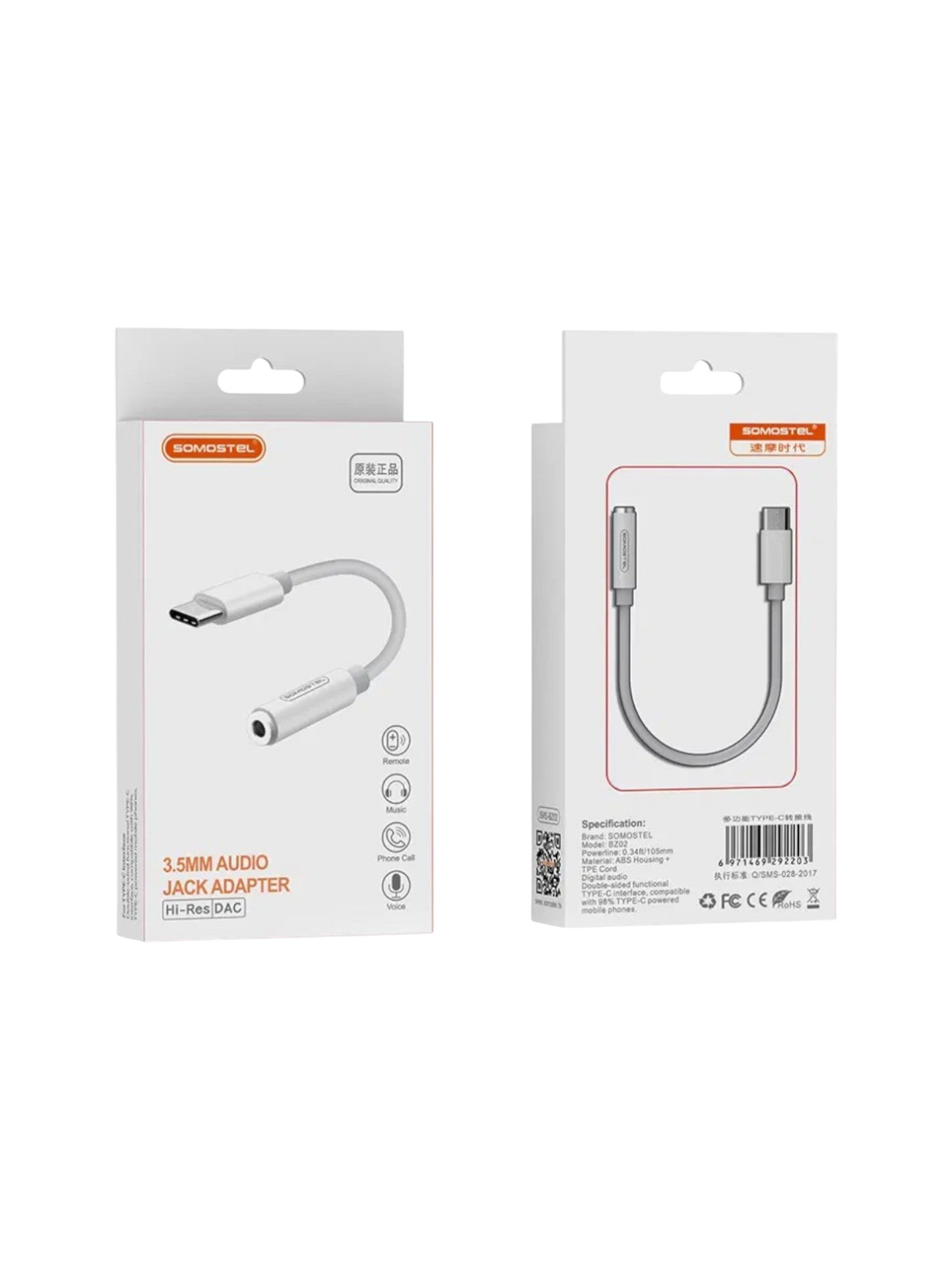 Adaptador usb C a 3.5 mm