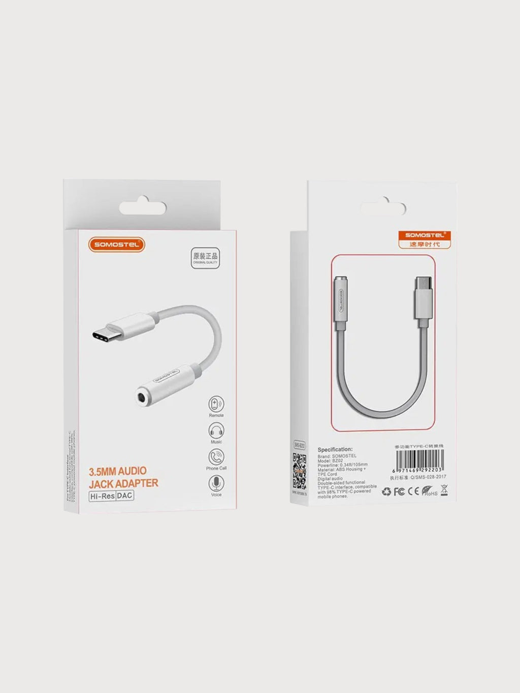 Adaptador usb C a 3.5 mm