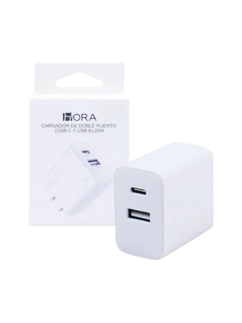 Cubo usb C y tipo A 20 Watts