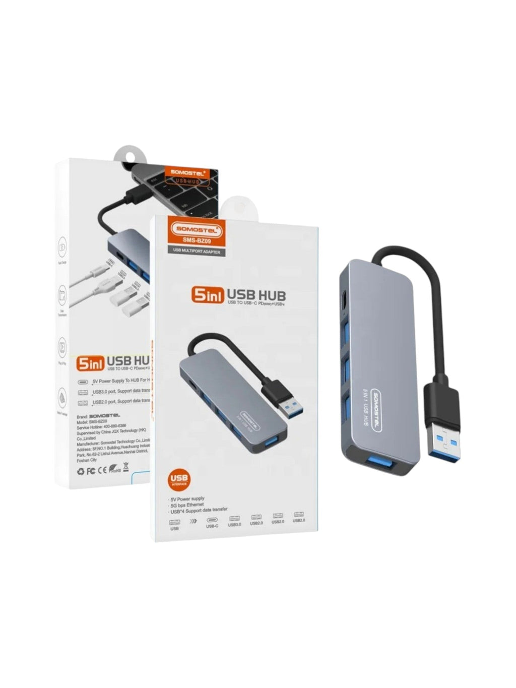 Hub Adaptador 5 en 1 SMS-BZ09