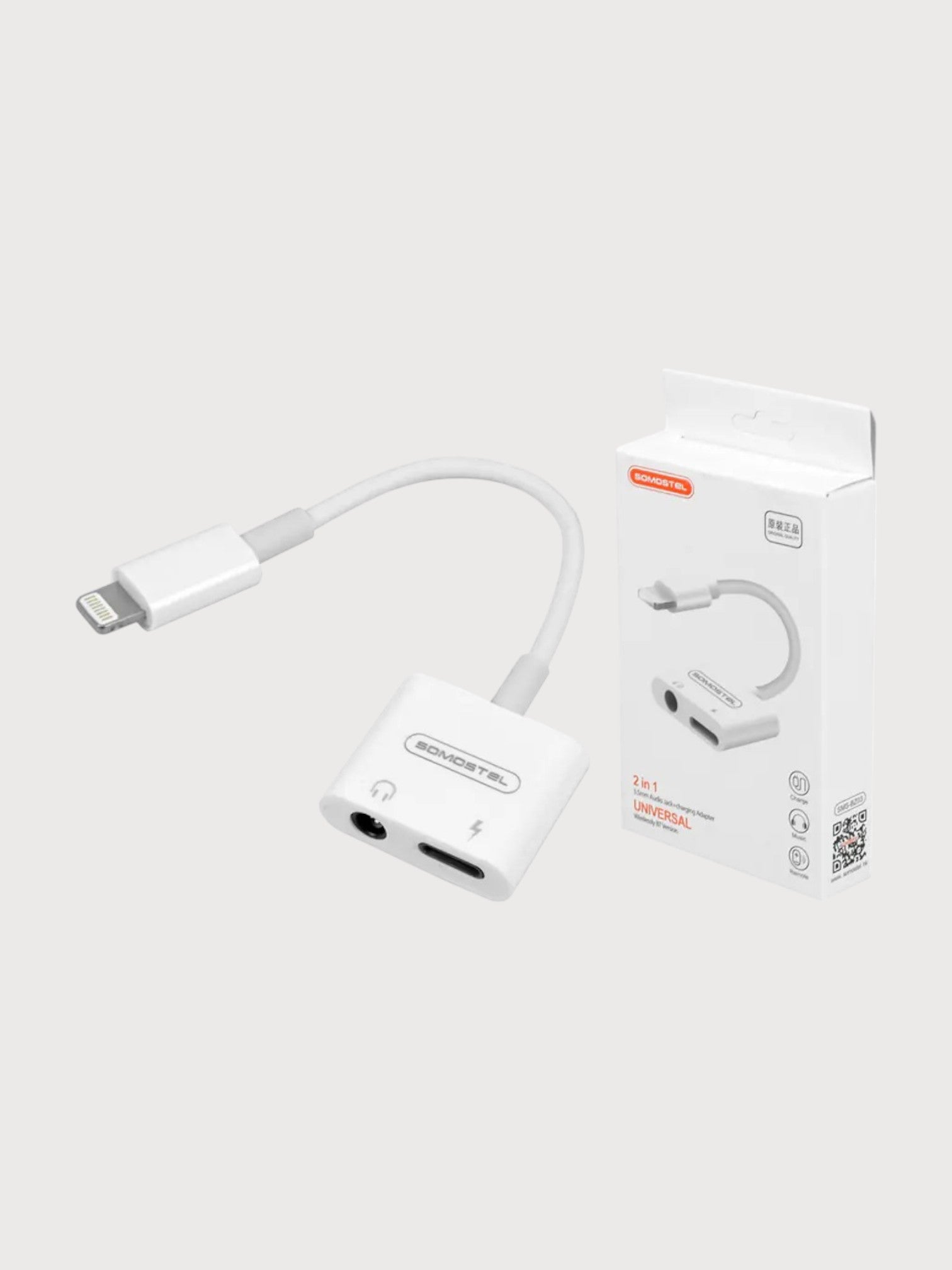 Adaptador Lightning a 3.5 mm y usb C