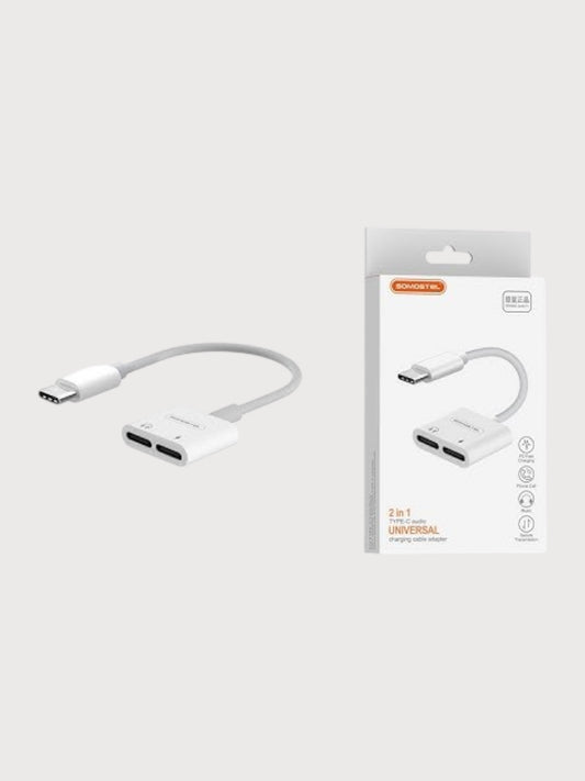 Adaptador tipo c a doble puerto usb c